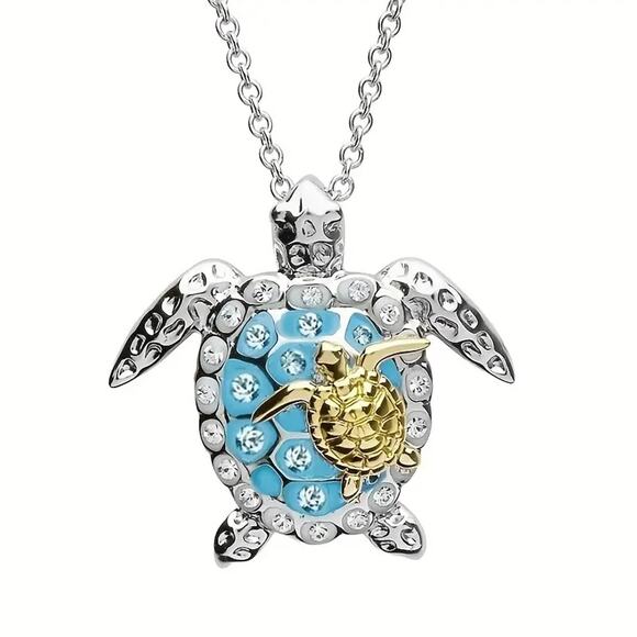 💣Stunning Sea Turtles Pendant Necklace Creative Jewelry Gift | Golden Baby - Picture 11 of 11